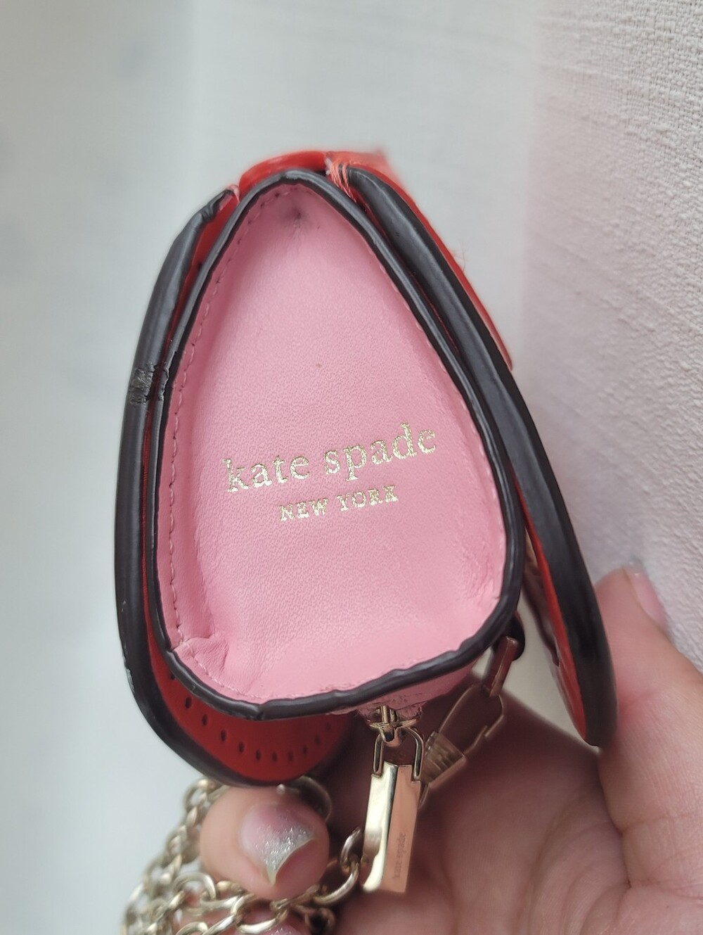 Kate Spade Wing It Wicker Butterfly Coin Pouch On A Chain - Picture 2 of 11